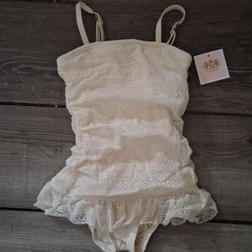 Juicy Couture Little Girls Swimdress One Piece Swimsuit Angel NEW Size 4  $102.+